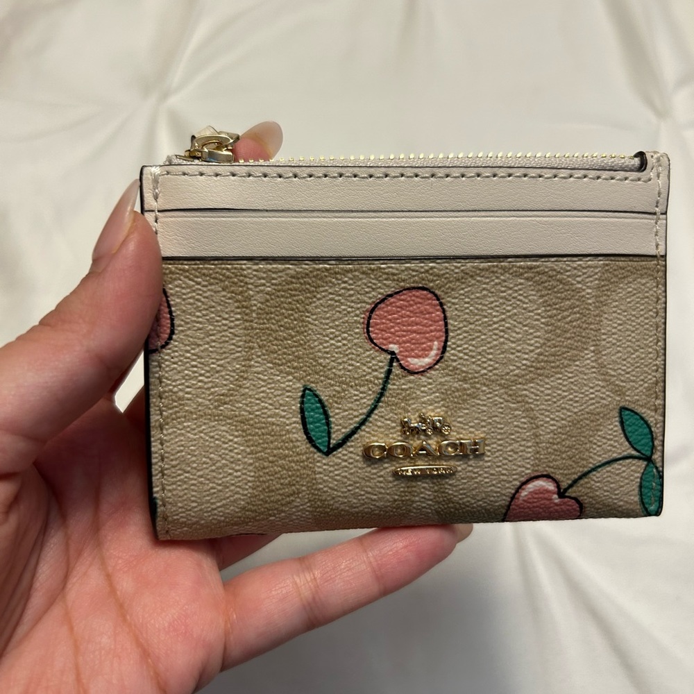 Coach cherry mini skinny ID case
